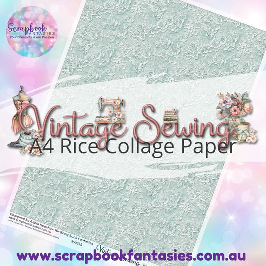 Vintage Sewing A4 Rice Collage Paper - Lace 250615