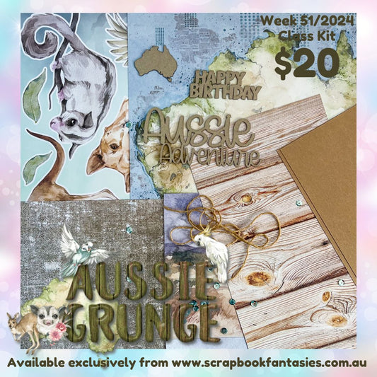 Class Kit for Live Classes Week 51/2024 with Alicia Redshaw (Monday 16 December) - Aussie Grunge Collection