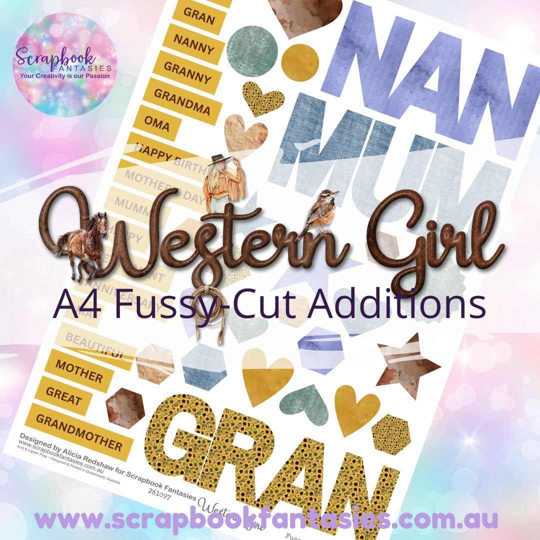 Western Girl A4 Colour Fussy-Cut Additions - Mum Nan Gran 261097