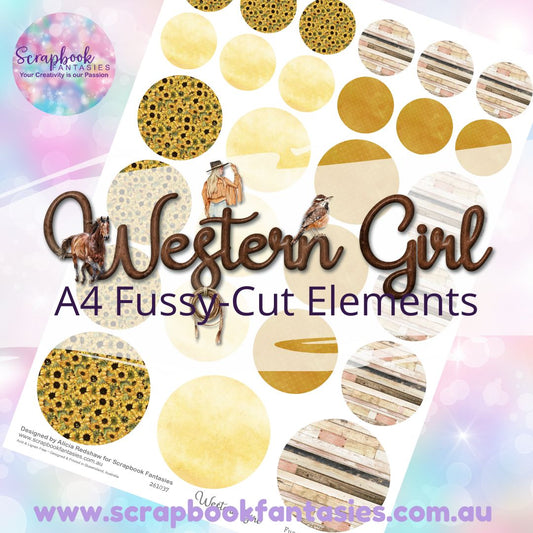 Western Girl A4 Colour Fussy-Cut Elements - Circles 2 261037