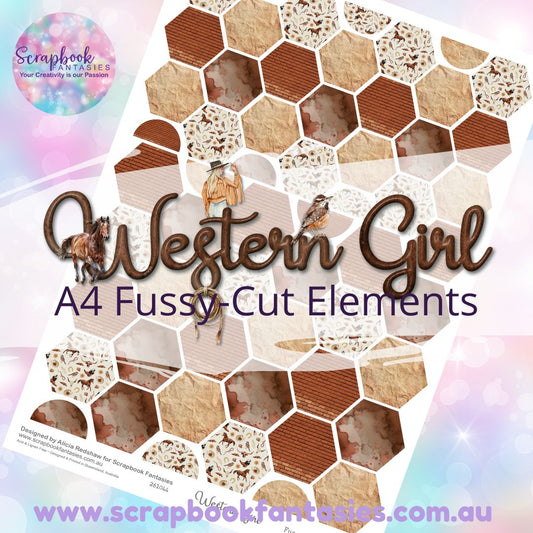 Western Girl A4 Colour Fussy-Cut Elements - Hexagons 3 261044