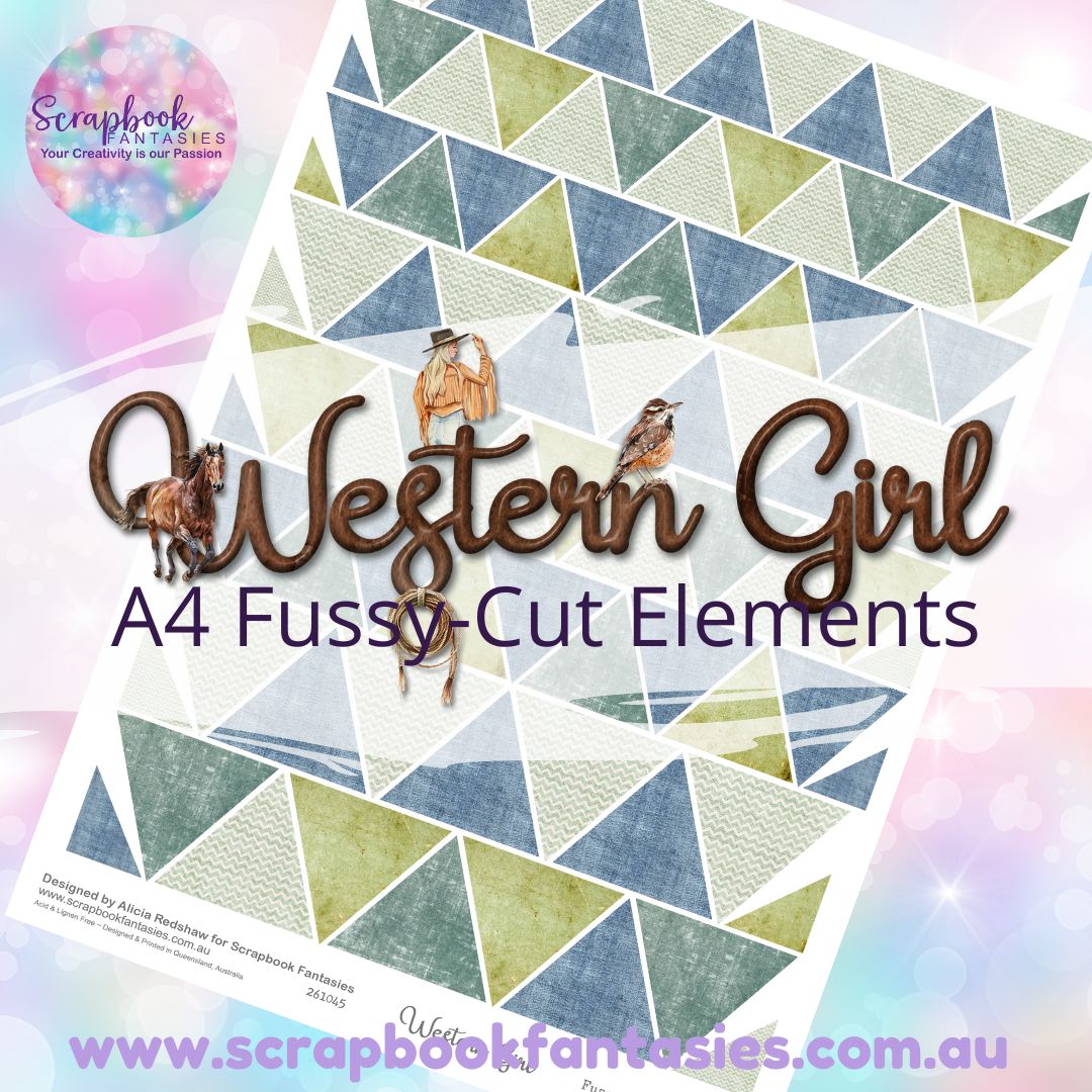 Western Girl A4 Colour Fussy-Cut Elements - Triangles 1 261045