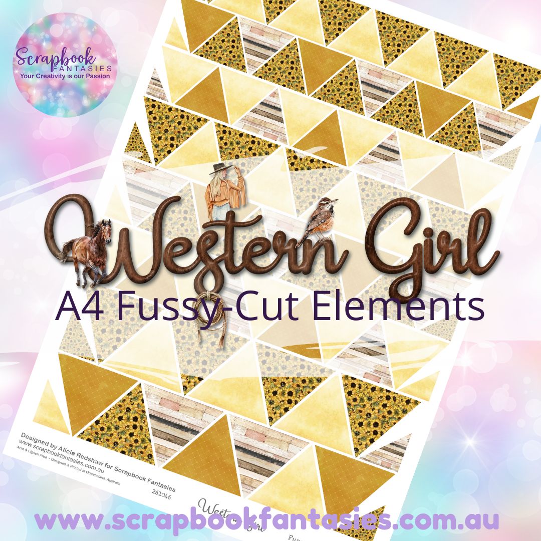 Western Girl A4 Colour Fussy-Cut Elements - Triangles 2 261046