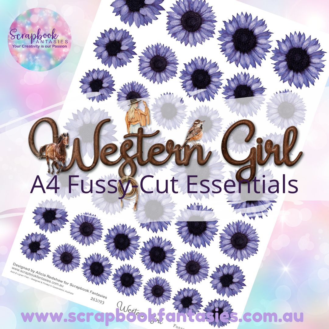Western Girl A4 Colour Fussy-Cut Essentials - Sunflowers 2 261093