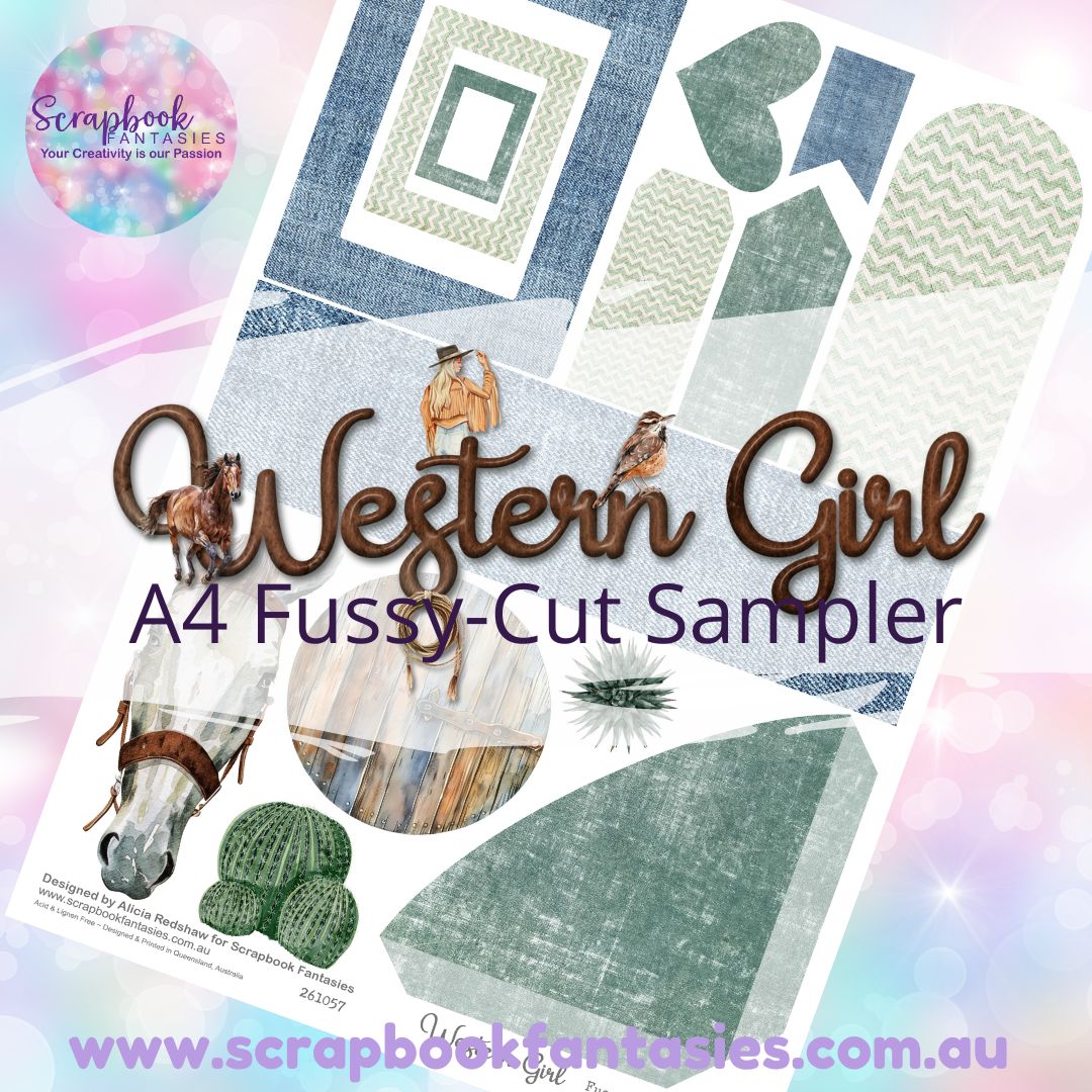 Western Girl A4 Colour Fussy-Cut Sampler 5 261057