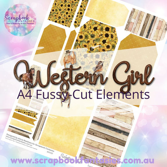 Western Girl A4 Colour Fussy-Cut Elements - Large Tags 2 261067