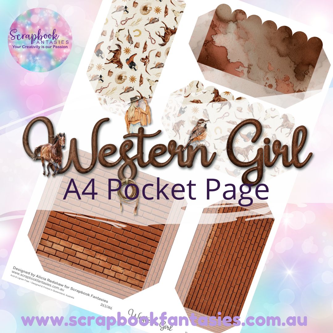 Western Girl A4 Colour Pocket Page - Rectangles & Square 2 261086
