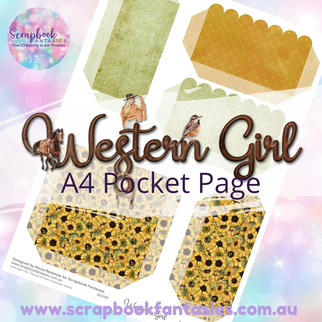 Western Girl A4 Colour Pocket Page - Rectangles & Square 3 261087
