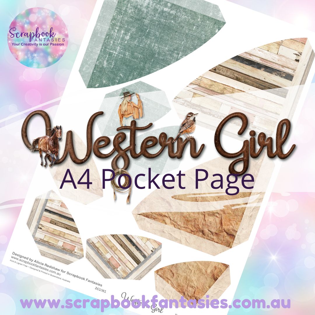 Western Girl A4 Colour Pocket Page - Rounded Corners 1 261081