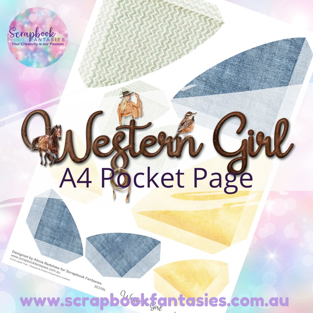 Western Girl A4 Colour Pocket Page - Rounded Corners 4 261084