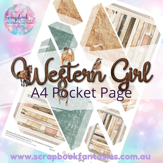 Western Girl A4 Colour Pocket Page - Straight Corners 1 261077