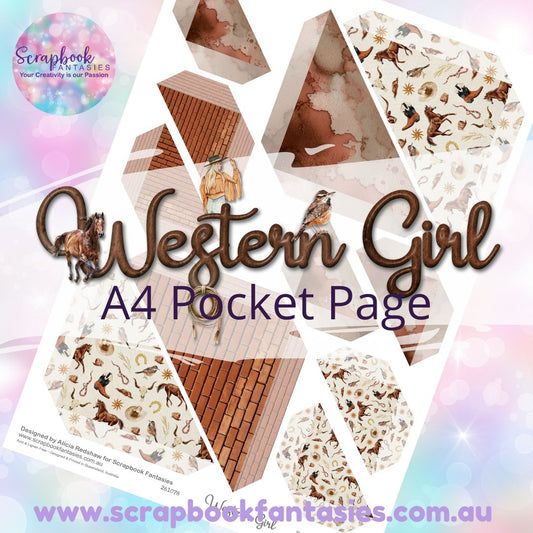 Western Girl A4 Colour Pocket Page - Straight Corners 2 261078