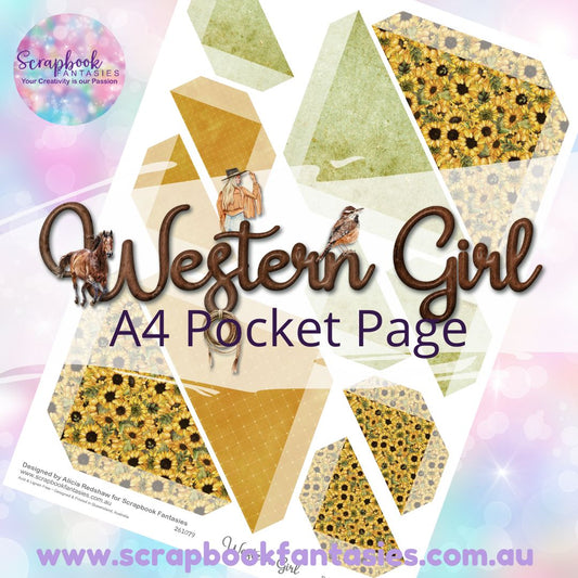 Western Girl A4 Colour Pocket Page - Straight Corners 3 261079