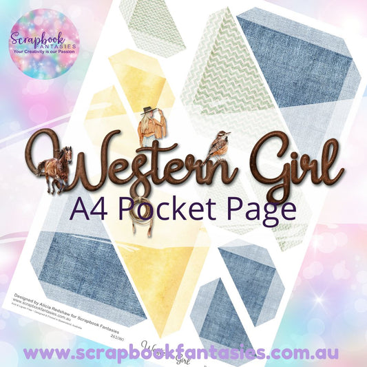 Western Girl A4 Colour Pocket Page - Straight Corners 4 261080