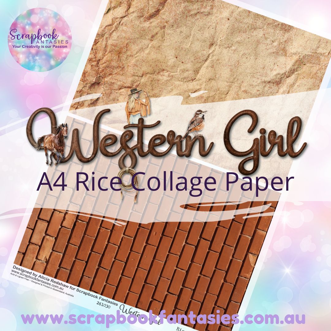 Western Girl A4 Collage Paper - Halves 5 261030