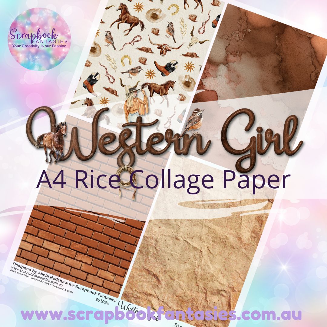 Western Girl A4 Collage Paper - Quarters 3 261034