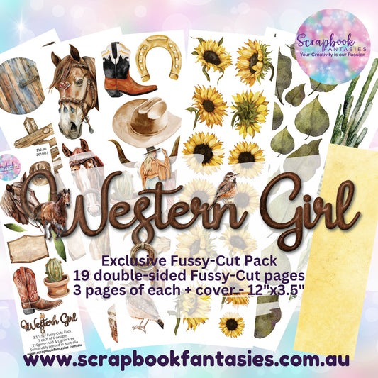 Western Girl 12x3.5" Double-Sided Fussy-Cuts Pack - 19 pieces - 261007