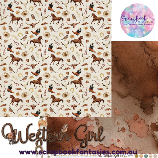 Western Girl 12x12 Double-Sided Patterned Paper 2 - 261002