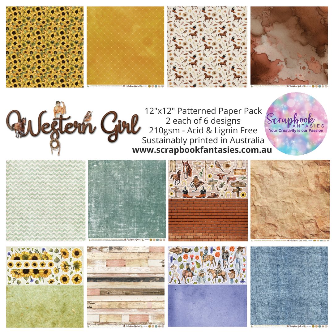 Western Girl 12x12 Double-Sided Patterned Paper Pack - 261000