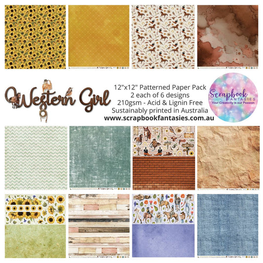 Western Girl 12x12 Double-Sided Patterned Paper Pack - 261000
