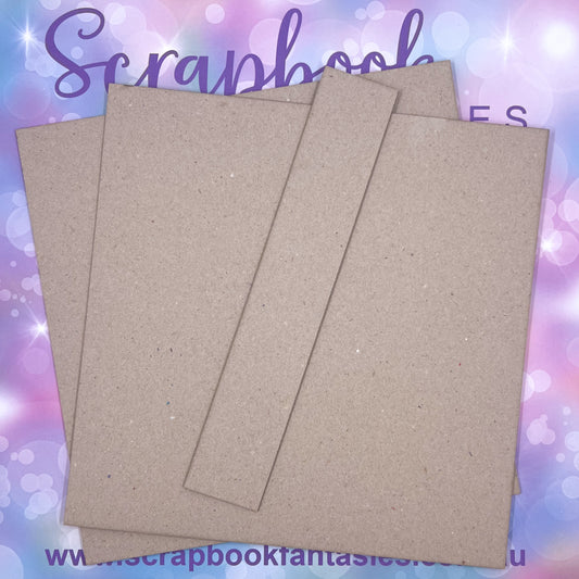 Mini-Book Cover Set - 8.5"x8.5" + 1.5" spine (3 pieces) High-quality 1.8mm Chipboard mb8585