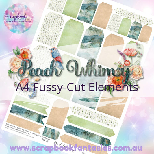 Peach Whimsy A4 Colour Fussy-Cut Elements - Tags and Tabs 1 792452