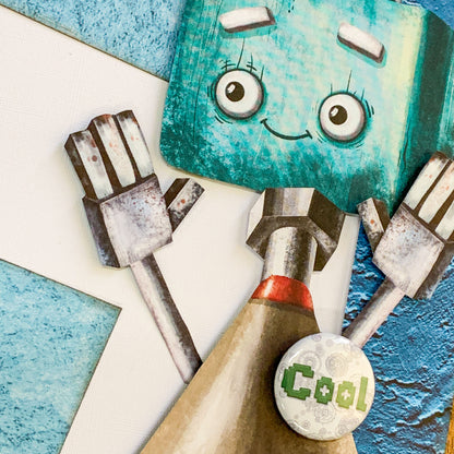 Robot Antics - Friday Night Scrap-Along Scrapbooking Class Kit - 29 January 2021