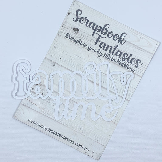 Runaway Princess - Family Time 3"x5.75" White Linen Cardstock Title-Cut - Designed by Alicia Redshaw