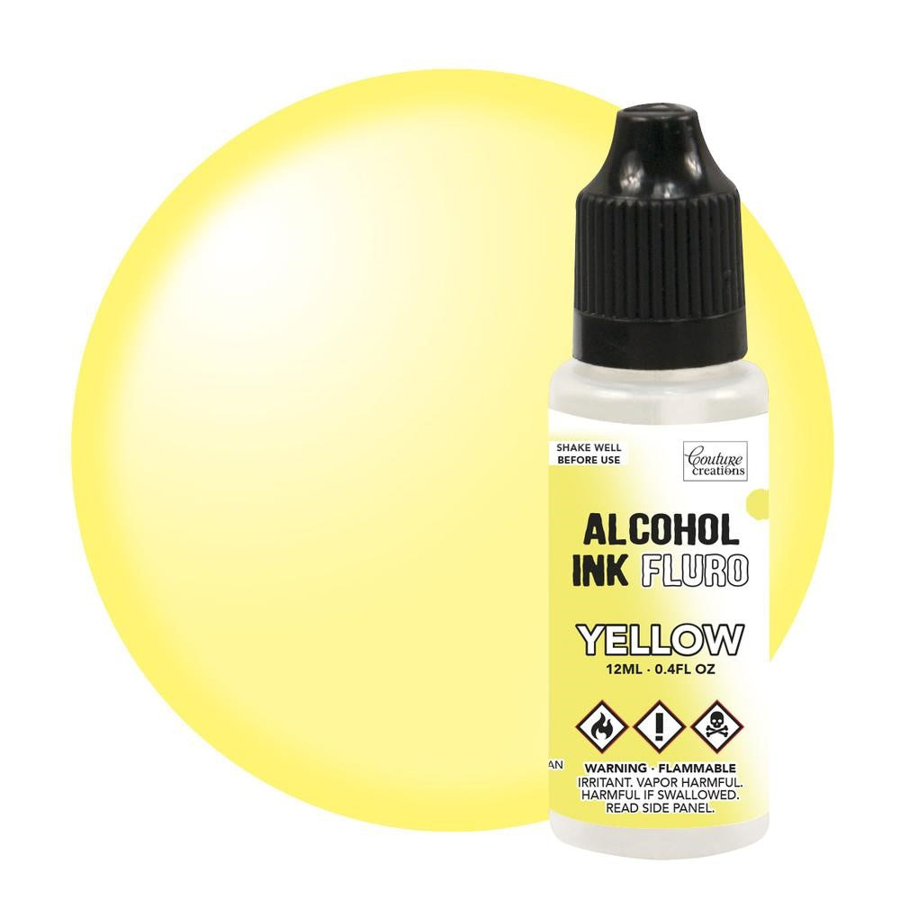 Couture Creations 12ml Yellow Fluro Alcohol Ink CO727951