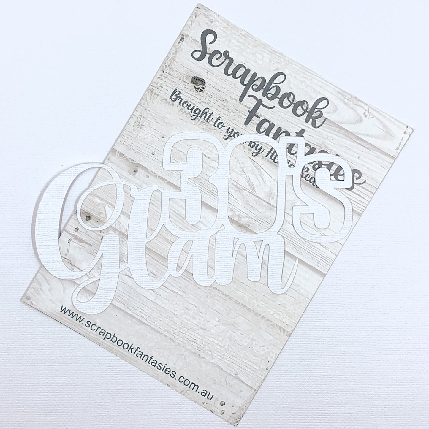 Glamorous - 30's Glam 3.5"x5.75" White Linen Cardstock Title-Cut - Designed by Alicia Redshaw