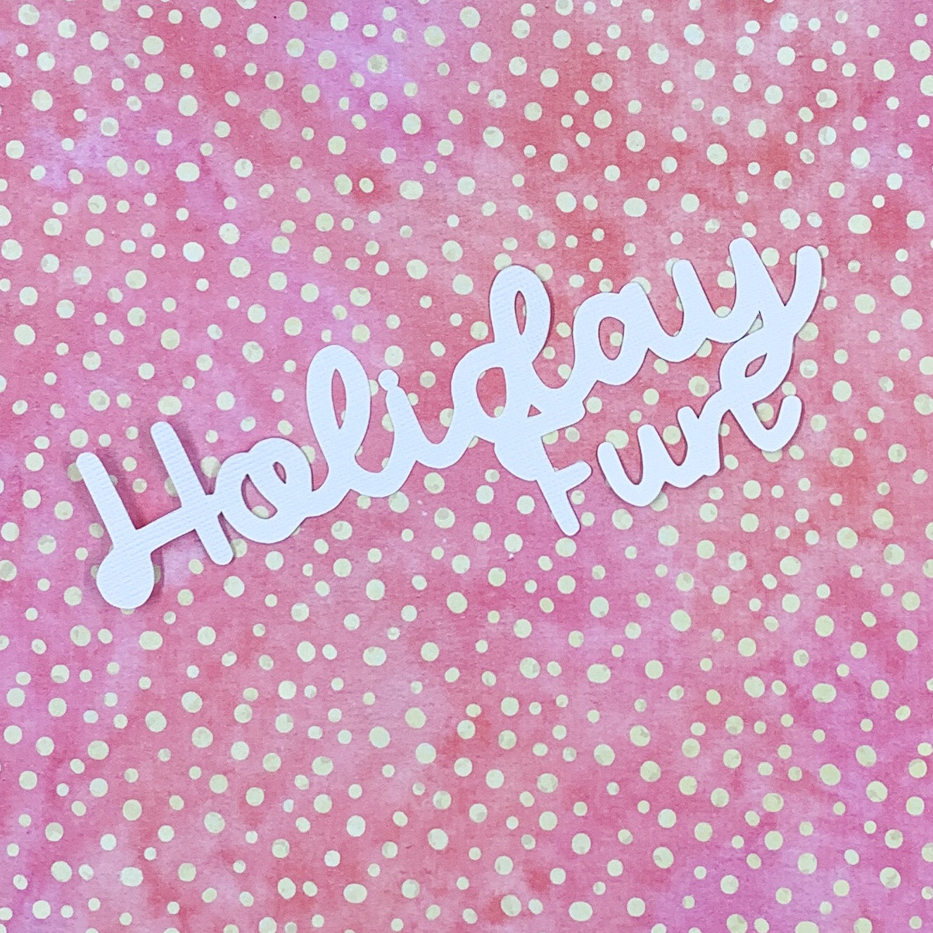 Tropicana - Holiday Fun 5.5"x2" White Linen Cardstock Title-Cut - Designed by Alicia Redshaw