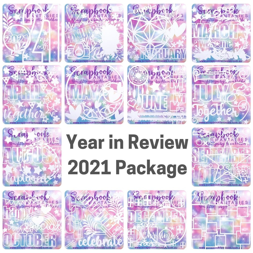 Year in Review 2021 Package - White Linen Project-Cuts - Designed by Alicia Redshaw