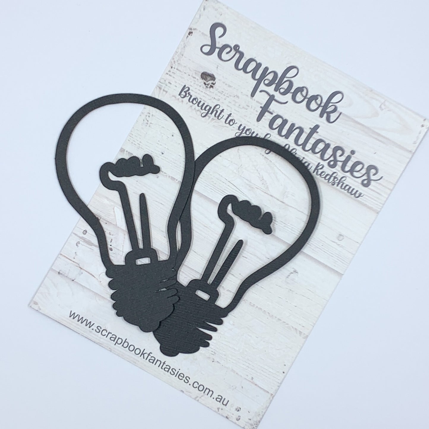 Robot Antics - Large Light Bulbs (2 pack) 4.25"x2.5" Black Linen Cardstock Picture-Cut - Designed by Alicia Redshaw
