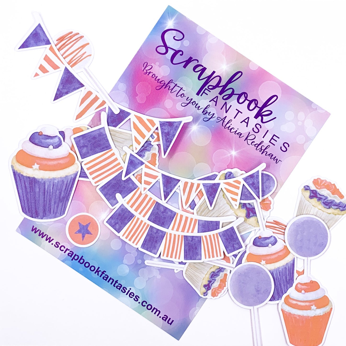 Colour-Cuts - Cupcakes & Banners 9 (26 pieces) Designed by Alicia Redshaw