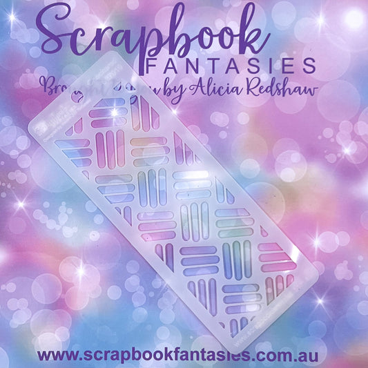 Scrapbook Fantasies Mini Border Stencil Template Mask - 2.25”x5.5” - Checkered 627016