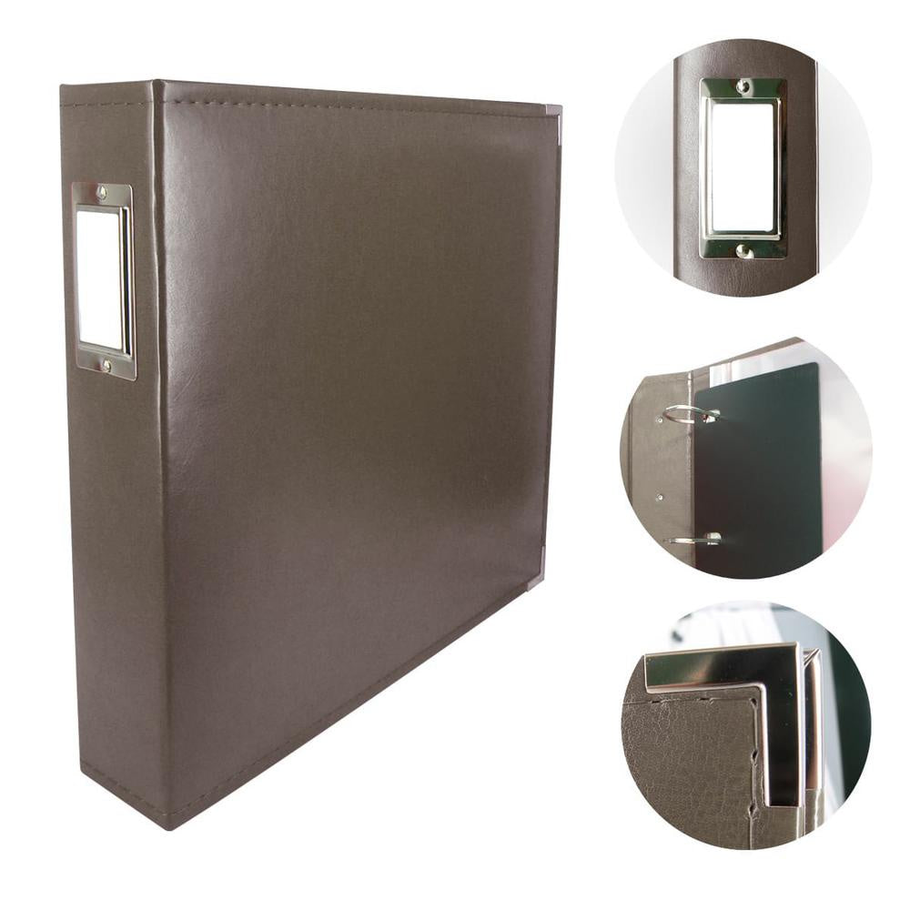 Couture Creations Classic Superior Italian Style Faux Leather Album Dark Brown CO725394