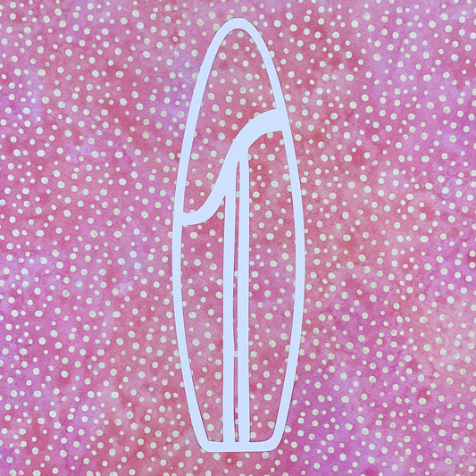 Tropicana - Surfboard (large) 2.75"x9" White Linen Cardstock Picture-Cut - Designed by Alicia Redshaw
