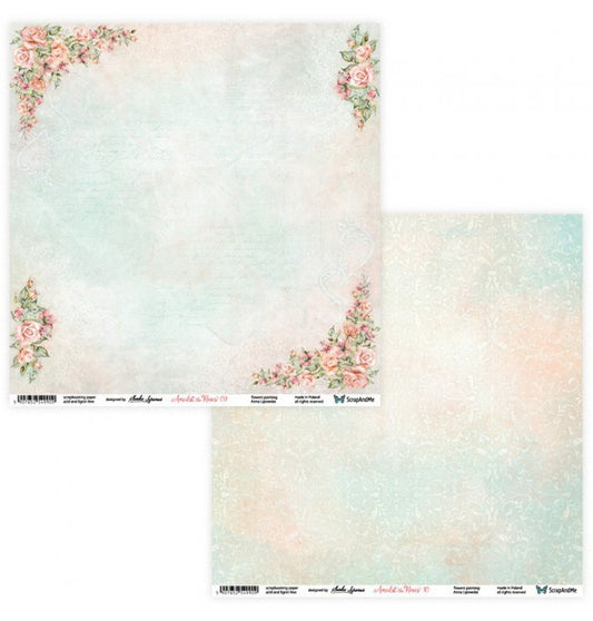 ScrapAndMe Amidst the Roses 12"x12" Double-sided Patterned Paper 09/10