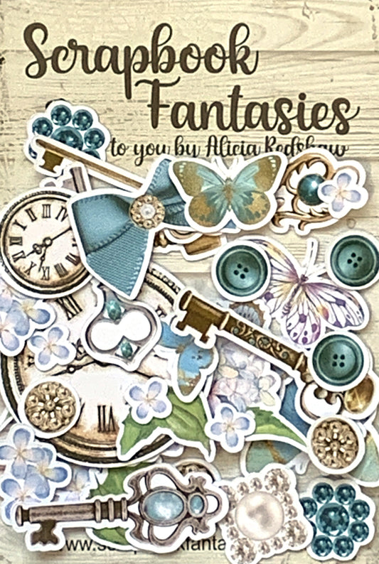 Colour-Cuts Minis - Vintage Teal (34 pieces) Designed by Alicia Redshaw