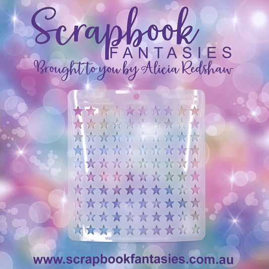 Scrapbook Fantasies Stencil Template Mask - 5.5”x5.5” - Stars in a Row 768006
