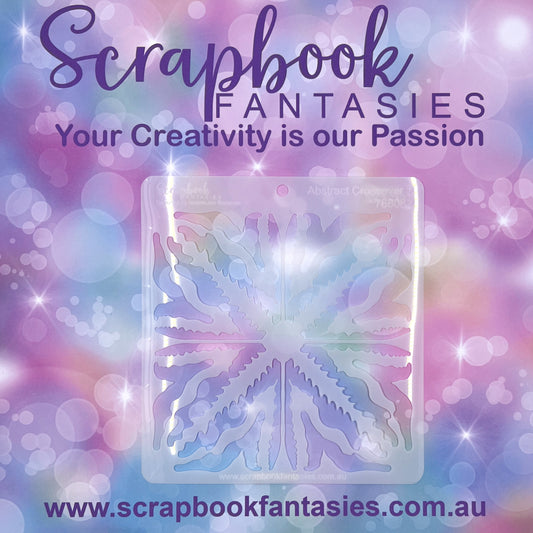 Scrapbook Fantasies Stencil Template Mask - 5.5”x5.5” - Abstract Crossover 2 768082