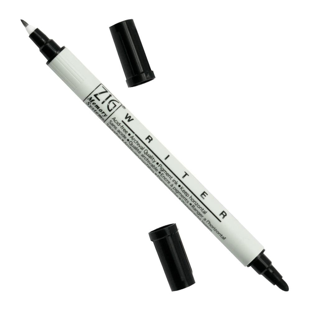 Zig Writer Dual Tip Pen - Pure Black (0.5mm/1.2mm) MS-6600