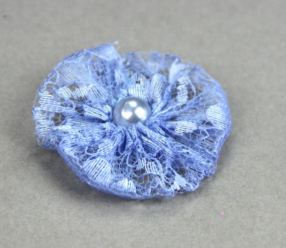 3.5cm Blue Lace Pearl Flower (single flower)