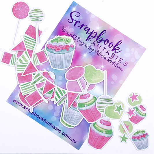 Colour-Cuts - Cupcakes & Banners 7 (26 pieces) Designed by Alicia Redshaw