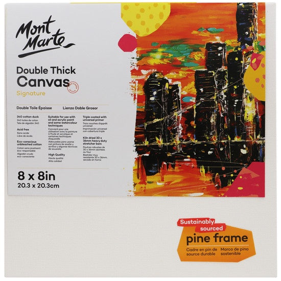 Mont Marte 8"x8" Deep Depth Canvas CSDT2020