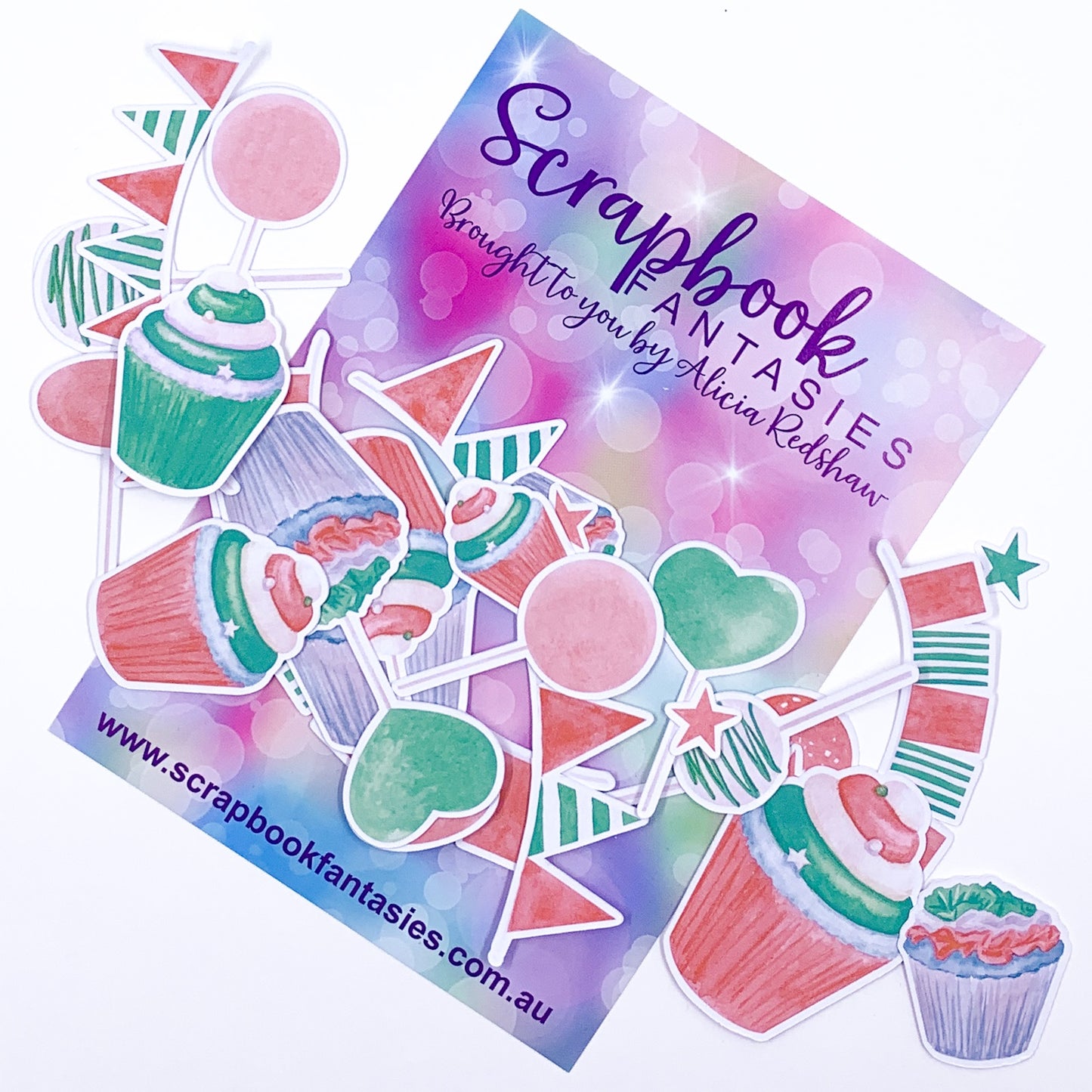 Colour-Cuts - Cupcakes & Banners 8 (26 pieces) Designed by Alicia Redshaw