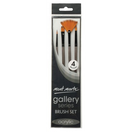 Mont Marte Gallery Series 4 piece Acrylic Brush Set (BMHS0010)