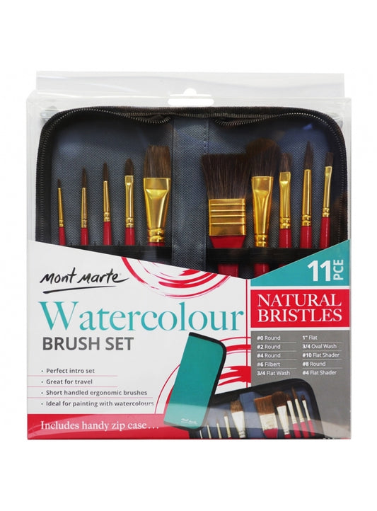 Mont Marte Watercolour Paint Brush 11 Pc (BMHS0032)