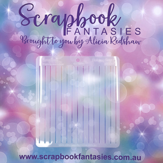 Scrapbook Fantasies Stencil Template Mask - 5.5”x5.5” - Building Stripes 768007