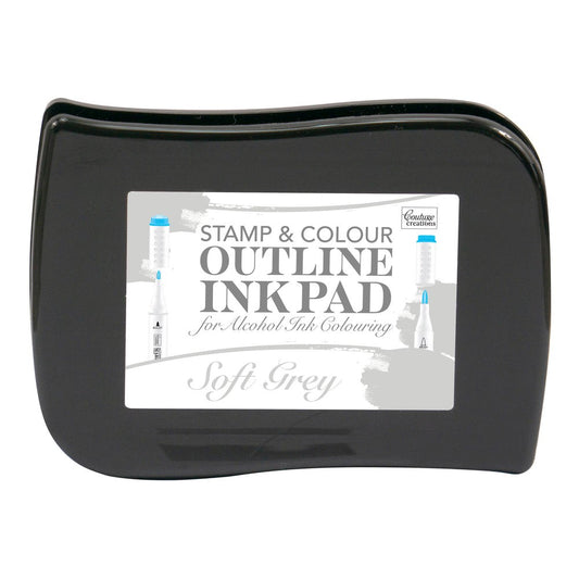Couture Creations Stamp & Colour Outline Inkpad - Soft Grey CO728476